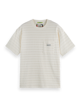 SCOTCH AND SODA Relaxed-Fit Horizontal Textured T-Shirt - Gravity NYC